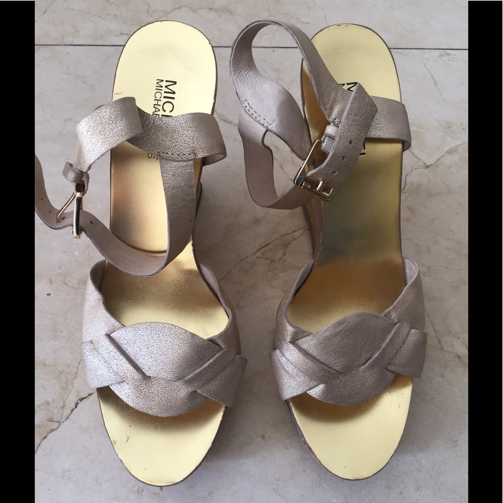 Michel Kors Metallic Wedges
